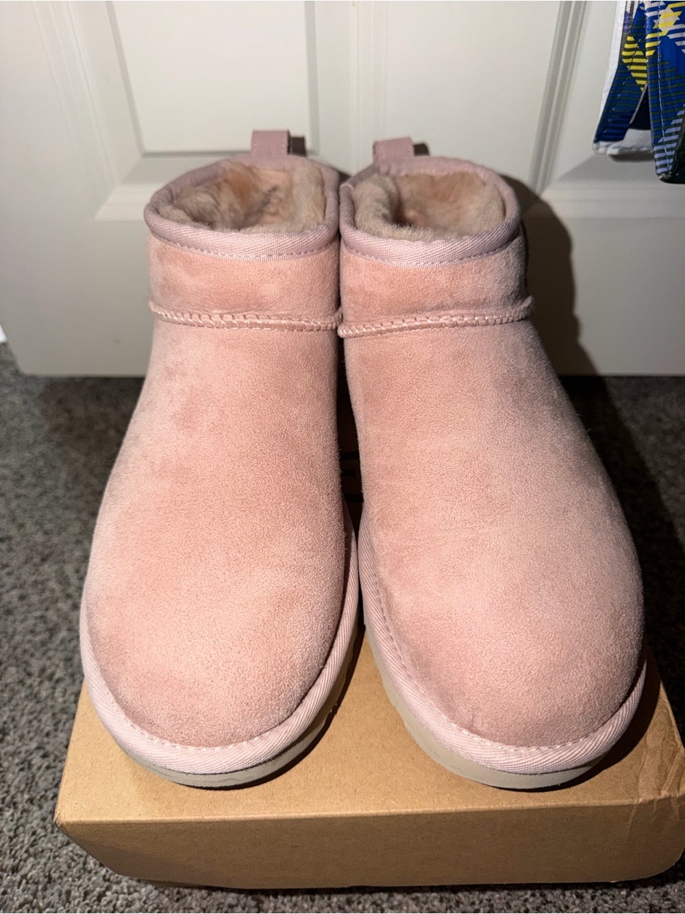 UGG Women's Short Suede Boot in Blush Pink